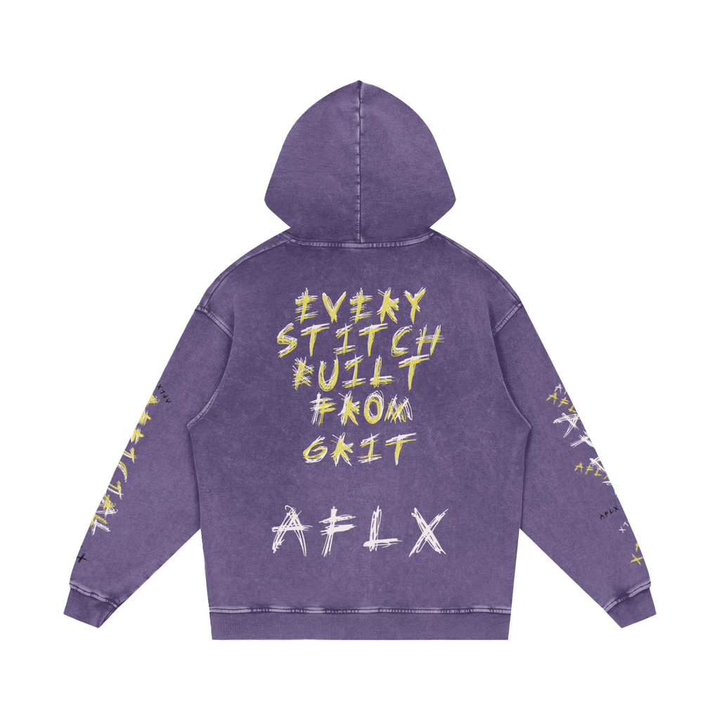 Snow Washed Loose Cotton Hoodie