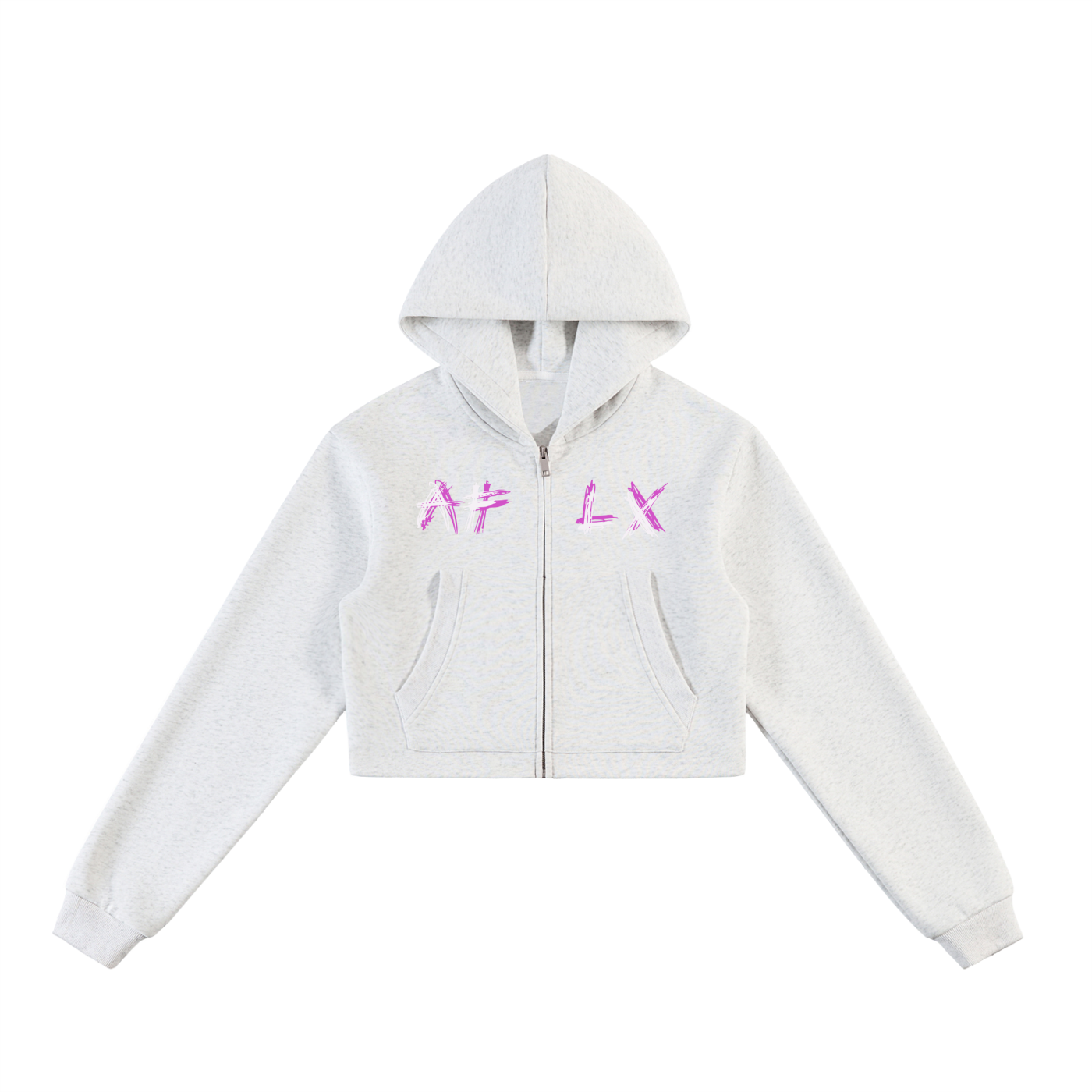 Essential Cropped Zip-Up Hoodie