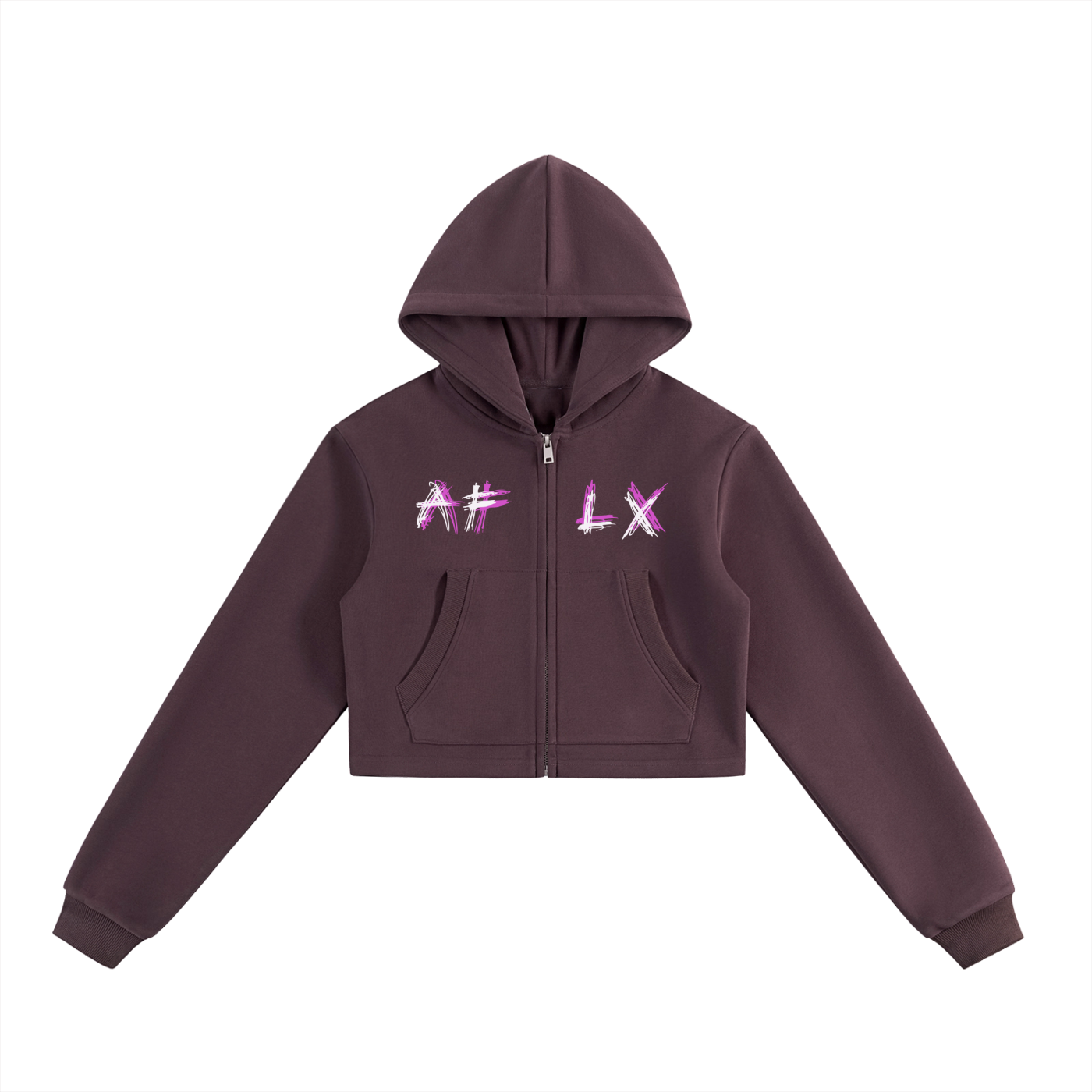 Essential Cropped Zip-Up Hoodie