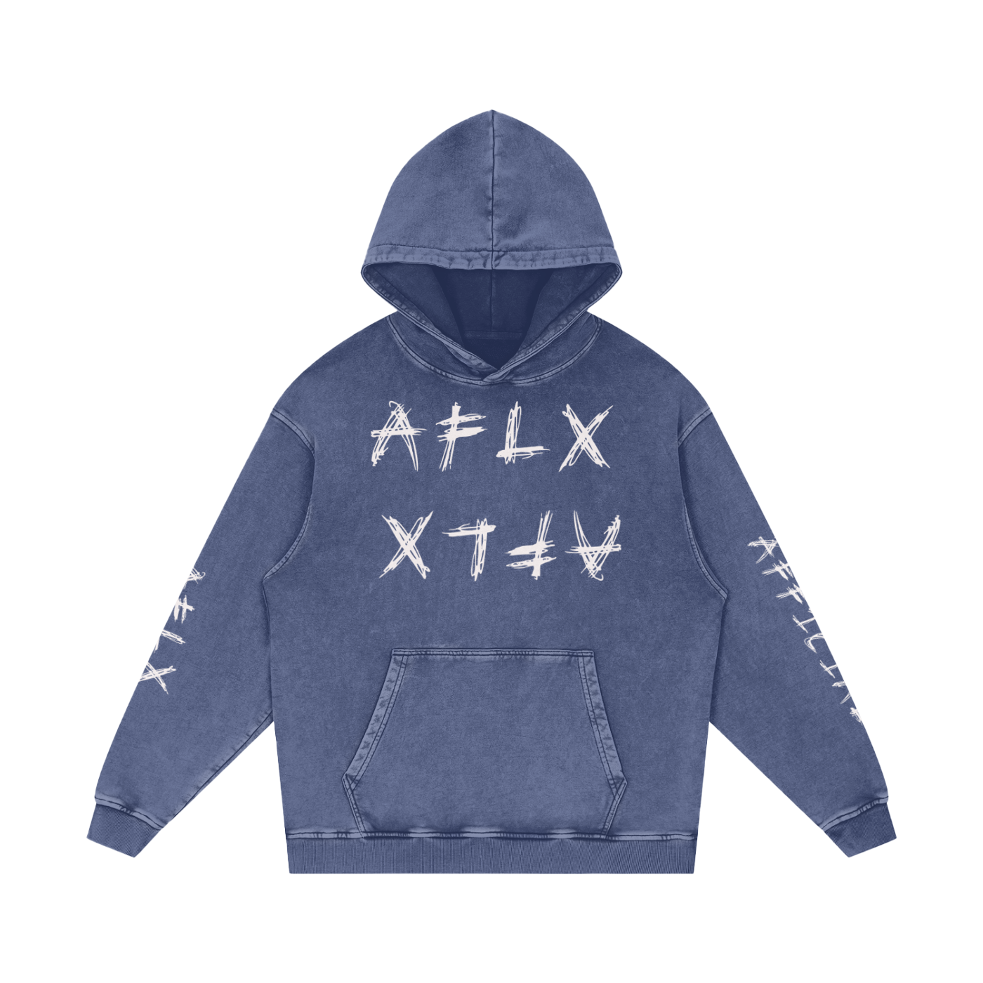 Snow Washed Loose Cotton Hoodie