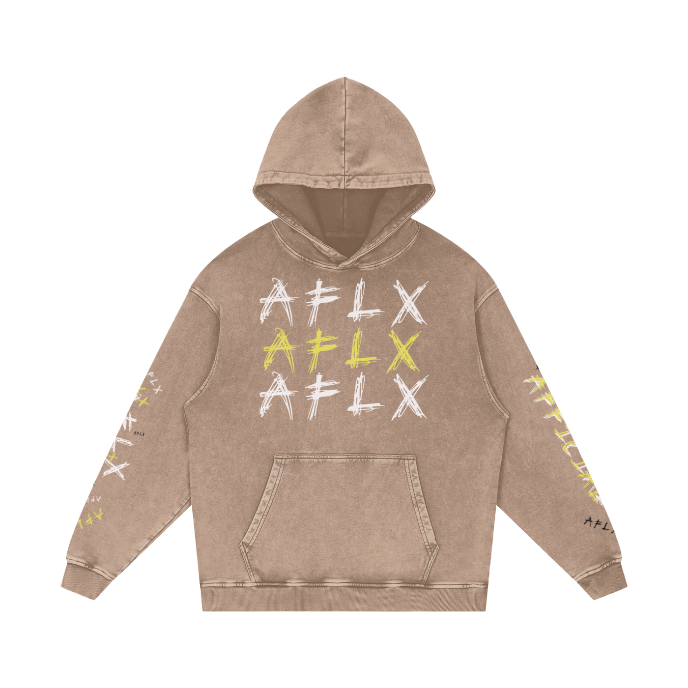 Snow Washed Loose Cotton Hoodie